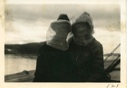 Image of Donald and Miriam MacMillan on Thebaud with head nets